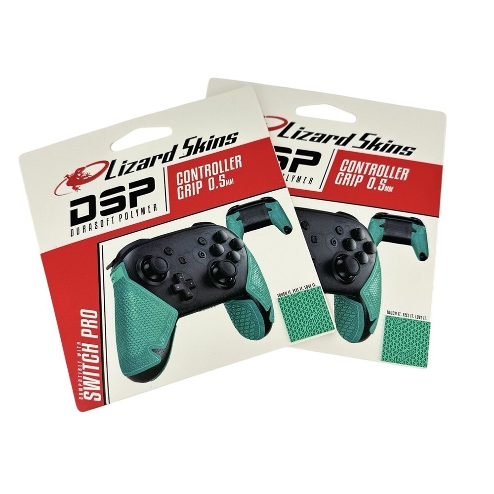 2 Pack Lizard Skins DSP Controller Grip Switch Pro‎ Teal 0.5mm NEW